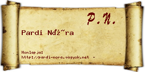 Pardi Nóra névjegykártya