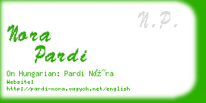 nora pardi business card